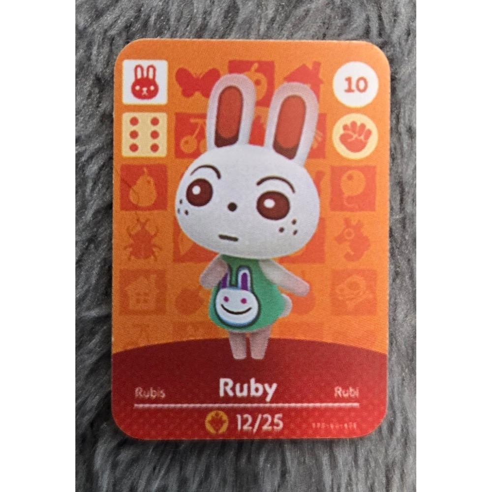 Animal Crossing Ruby NFC Card Amiibo Compatible New Horizons Tested Working